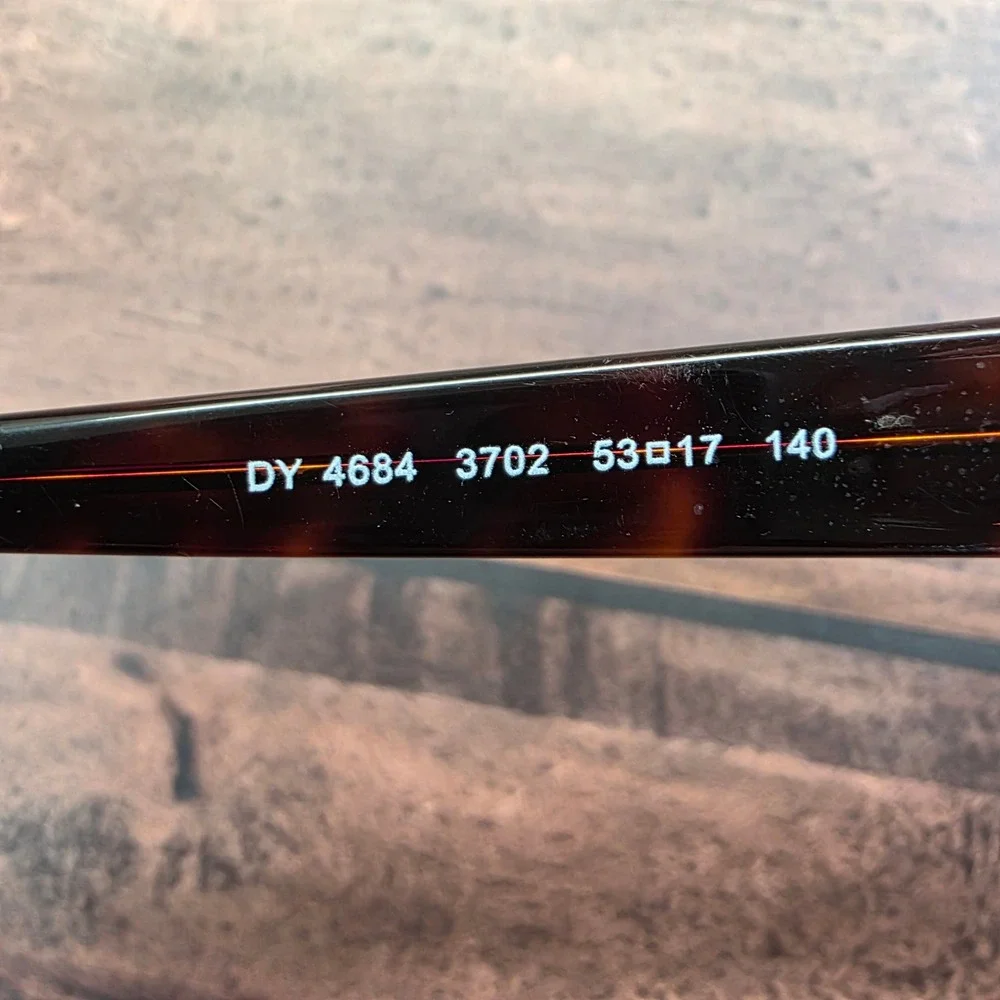 DKNY DY 4684 3702 Dark Tortoise Shell Rectangular Eyeglasses Frames 53-17-140